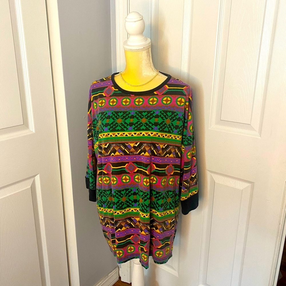 Vintage CR & ME Vibrant Colored Tunic - Picture 1 of 6
